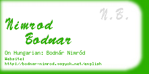 nimrod bodnar business card